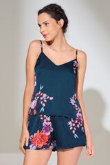 Пижамный топ на бретелях LISCA AMARYLLIS 023448 | Сине-зеленый