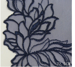 Вышивка на сетке темно-синяя 22,5 см