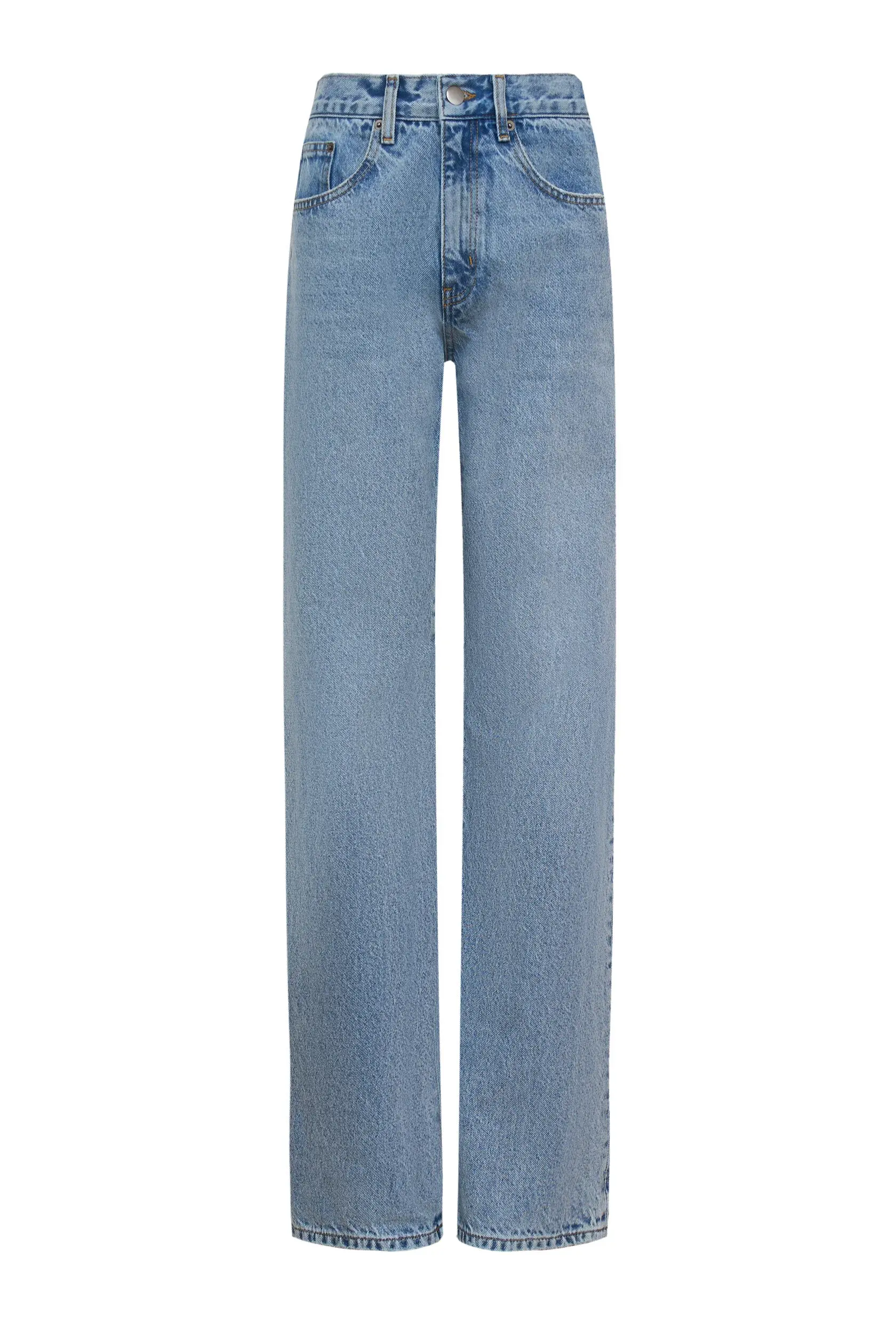 Джинсы relaxed straight синего цвета