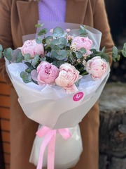 Букет из пионов "Pink Cloud"