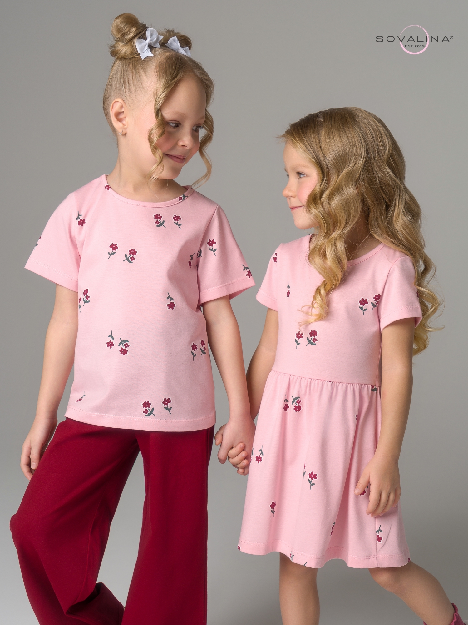 Платье Лето лютики роза