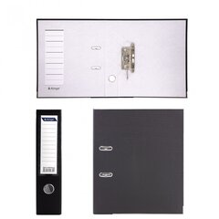 
          Папка-регистратор Alingar, А4, 70 мм, черный, ПВХ покрытие, фактура лен, карман на корешке, нижн. металл. кант, арочный механизм, неразборная