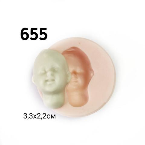 0655 Молд силиконовый Голова (лицо) МАЛЬЧИКА
