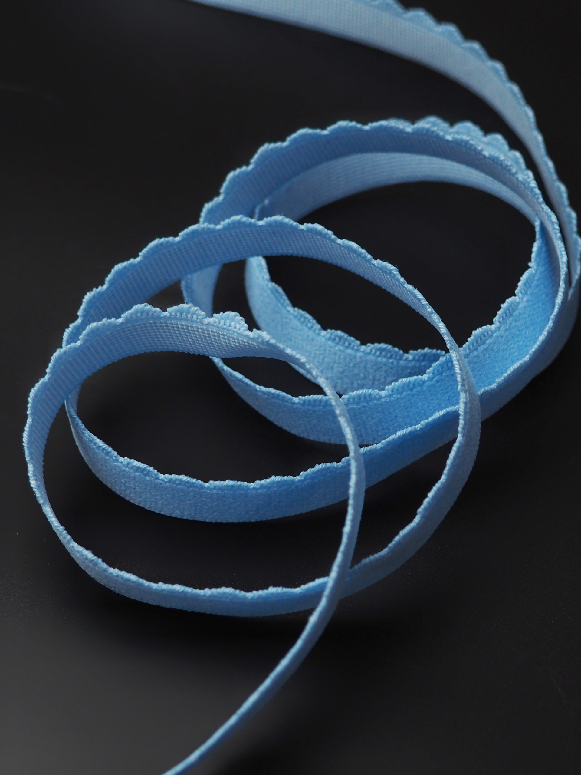 Резинка отделочная голубая ажурная ширина 15 мм с учетом фестона Млечный Путь Lauma (Латвия)