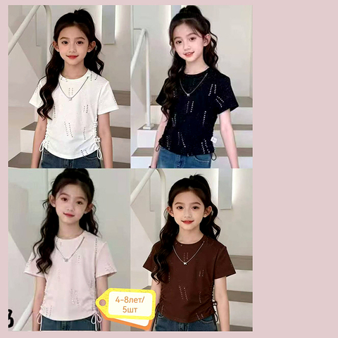 Футболка хлопок д (4-8) 260226-XL9084