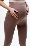 Утепленные леггинсы для беременных 13638 тауп