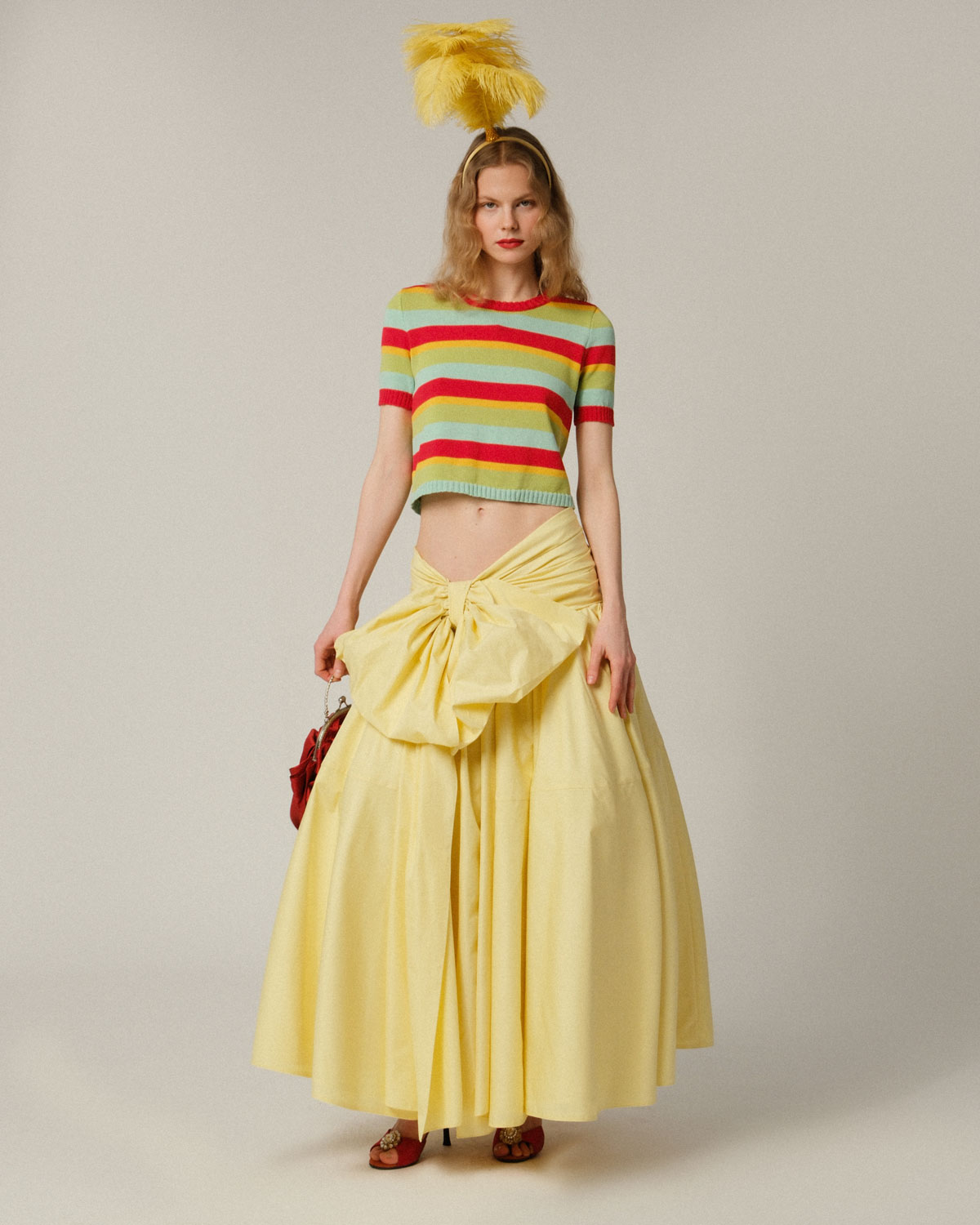 Укороченный трикотажный топ