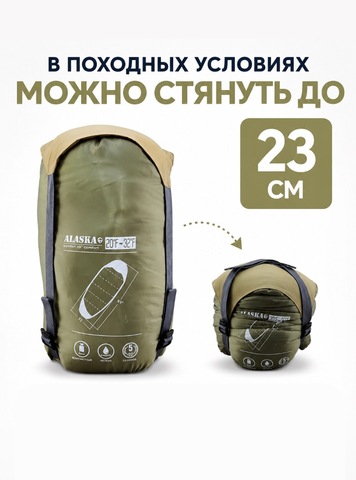 Картинка спальник Skully Alaska Comfort Black/orange - 7