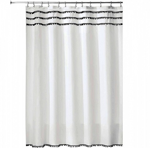 Шторка для ванной 180х200 Carnation Home Fashions Pompon