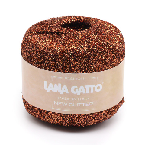 Пряжа Lana Gatto New Glitter 08456 медь (уп.10 мотков)