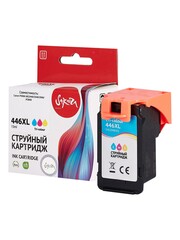 Струйный картридж Sakura 8284B001 (446XL Color) для Canon PIXMA MG2440, 2540, 2940, iP2840, водорастворимый тип чернил, триколор, 15 мл., 300 к.