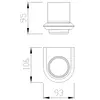 Abber Nord AA1556 Стакан для зубных щеток, цвет: хром