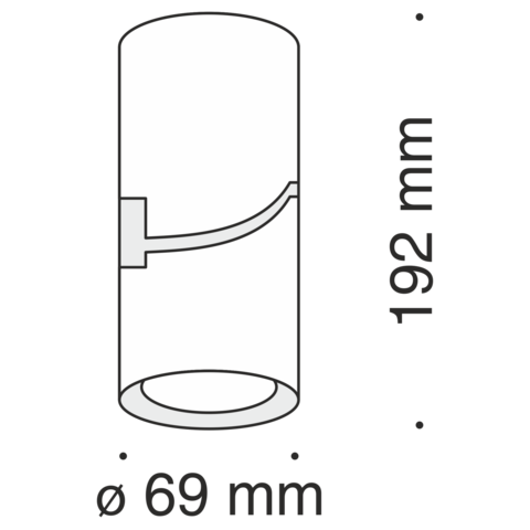 Потолочный светильник Technical Tube C019CW-01W4K