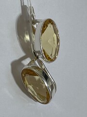 Цитрин 266 (серьги из серебра)