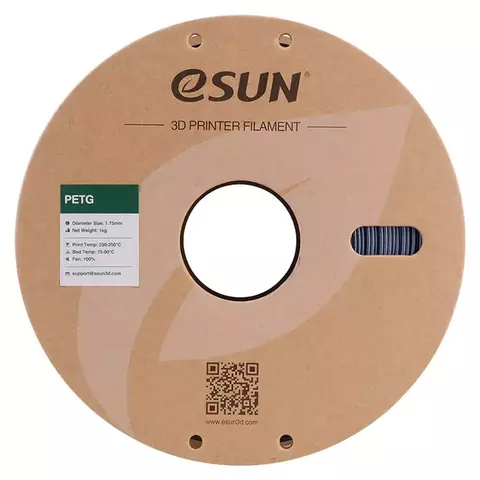 Катушка PETG-пластика ESUN 1.75 мм 1кг., серая