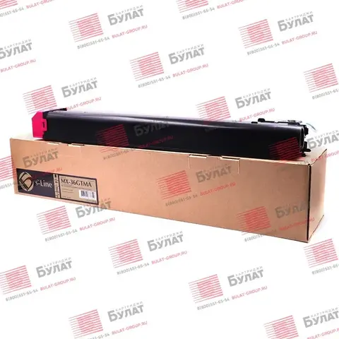 Тонер-картридж БУЛАТ s-Line MX-36GTMA для Sharp MX-2610 (Пурпурный, 15000 стр.), совместимый