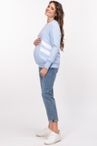 Утепленный свитшот для беременных и кормящих 10896 голубой