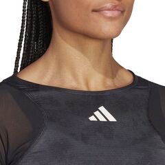 Женская теннисная футболкаAdidas Paris Freelift Longsleeve Tee - carbon/black