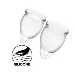 Набор менструальных чаш Satisfyer Feel Confident светлые 15 мл, 20 мл