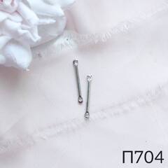 Коннектор палочка 20*2 мм, родий, П429