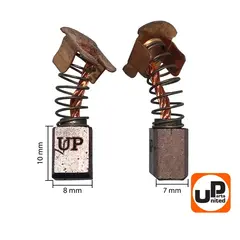Щетка графитовая UNITED PARTS 7х8х10мм для MAKITA СВ-430 (аналог 191971-3) (10шт)