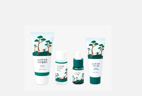 Round Lab Travel-набор средств с экстрактом сосны Round Lab Pine Calming Cica Trial Kit