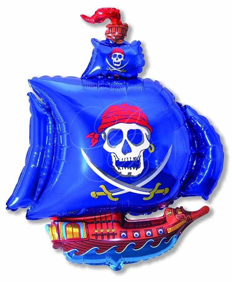 F Мини-фигура, Пиратский корабль (синий), 14