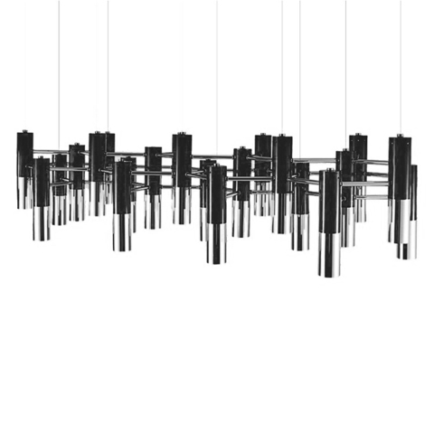 Люстра Ike Suspension Black-Silver 22