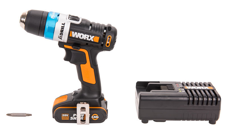 Дрель-шуруповерт аккумуляторная WORX AiDrill WX178, 20В, 2Ач x1, кейс