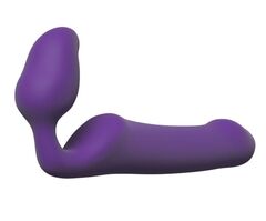 Фиолетовый безремневой страпон Queens L - 