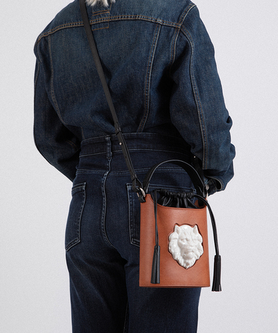 Сумка Bombonera Lion Mattone + Black