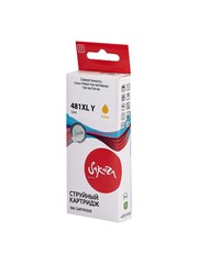 Струйный картридж Sakura 2046C001 (481XL Yellow) для Canon PIXMA TS6140, TR8540, TS8140, TS9140, водорастворимый тип чернил, желтый, 12 мл., 824 к.