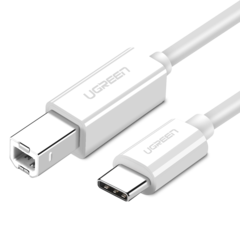 Кабель UGREEN US241 40560 USB-C 2.0 To USB-B 2.0 Print Cable 1м, White