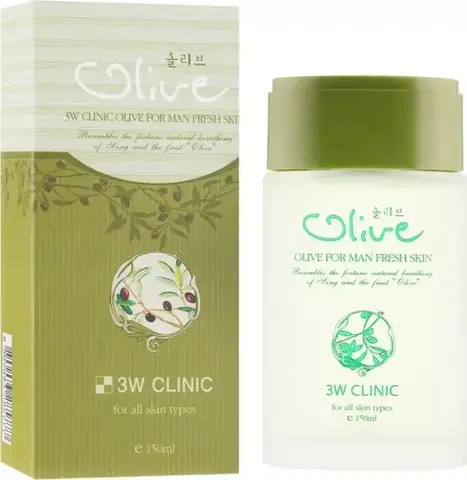3W Clinic Olive For Man Fresh Skin Тоник освежающий с оливой для мужчин