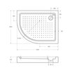 Cezares TRAY-A-RH-100/80-550-15-W-L АКРИЛОВЫЙ ПОДДОН