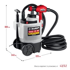 ЗУБР 750 Вт, краскопульт электрический, воздушный (КПЭ-750)