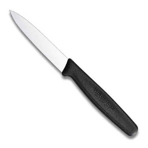 Нож Victorinox для очистки овощей, лезвие 8 см, черный