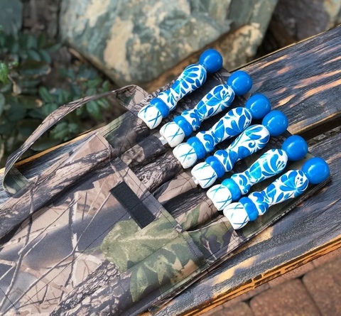 Набор шампуров Гжель в чехле "Лес"