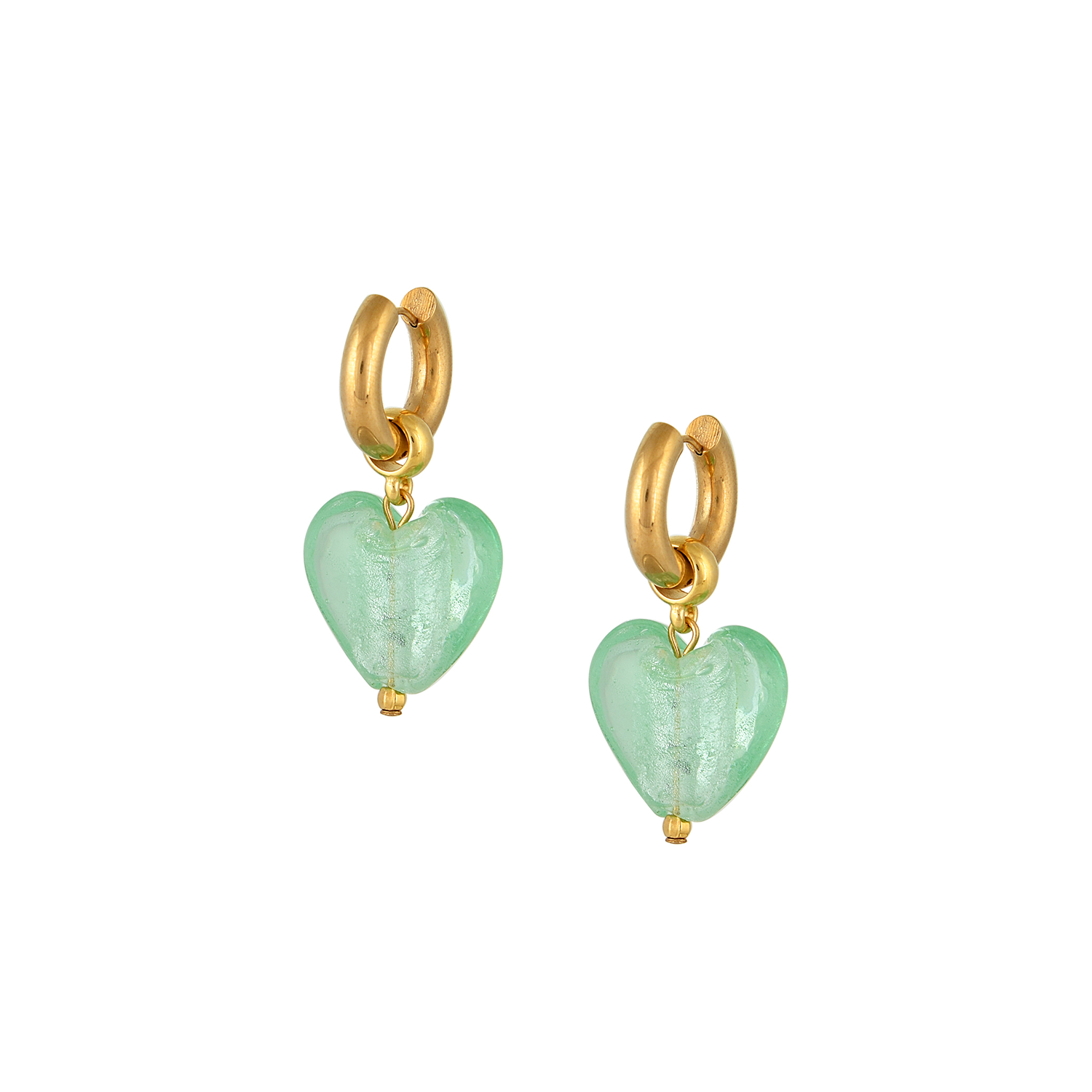 цена MAYOL Серьги Heart of Glass Earrings – Light Green