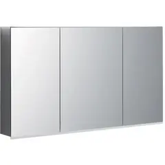 Зеркальный шкаф Geberit Option Plus с подсветкой, три двери: B=120см, H=70см, T=17.2см, Тип штекера=CEE 7/16, с зеркальным покрытием снаружи, с зеркальным покрытием внутри и снаружи фото