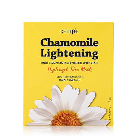 Успокаивающая гидрогелевая маска с экстрактом ромашки Petitfee Chamomile Lightening Hydrogel Face Mask