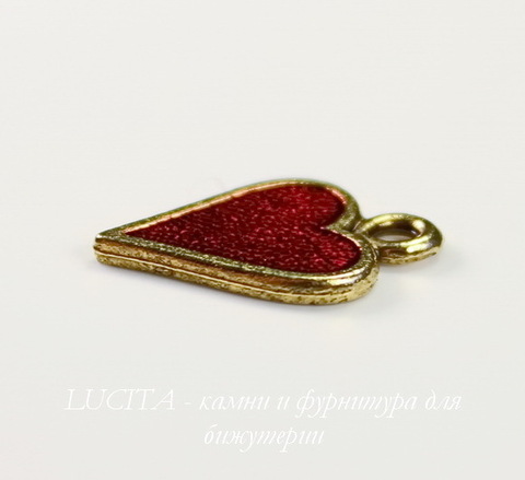 Подвеска Quest Beads "Червовая масть" (цвет-античное золото) 16х11 мм