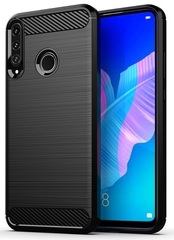 Чехол на телефон Huawei P40 Lite E, серии Carbon (карбон стиль) черный цвет от Caseport