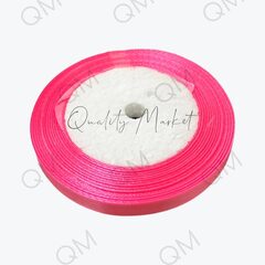 Лента атласная 1 см 25 ярдов (розовый) №005
