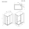 Am.Pm W87G-403-12090-MТ Sunny душ огражд прямоугольн, раздвижн двери 120x90 серебро,стекло прозрачн