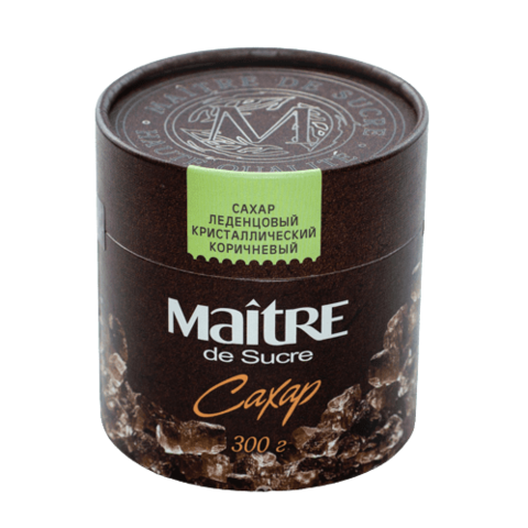 Сахар Мэтр леденц коричневый кристалл 300г, шт