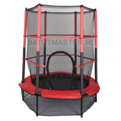 Батут с сеткой, диаметр 4,6 фт, красно - черный