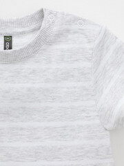 фуфайка  для мальчика  КР 302450/св.серый меланж,полоска к630