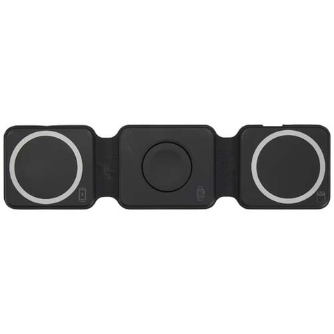 Складное беспроводное зарядное устройство Armus 3-в-1 из переработанной пластмассы мощностью 15 Вт