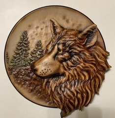 Силиконовый молд Волк (медальон) № 0484